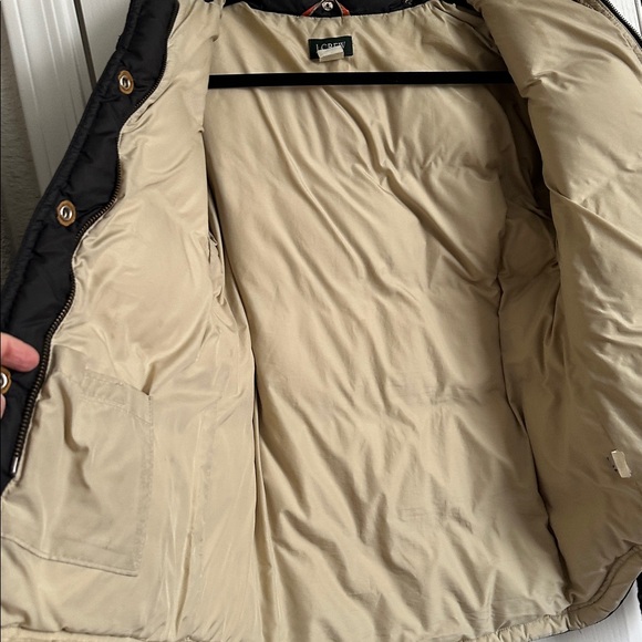 J. Crew Black and Tan Puffer Jacket size medium - Picture 4 of 12